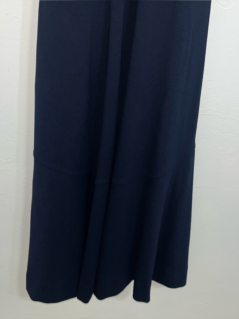 ME+EM Navy Tailored Split Neck Midi Dress 3/4 Sleeve Pocket Size 6 - Picture 13 of 14